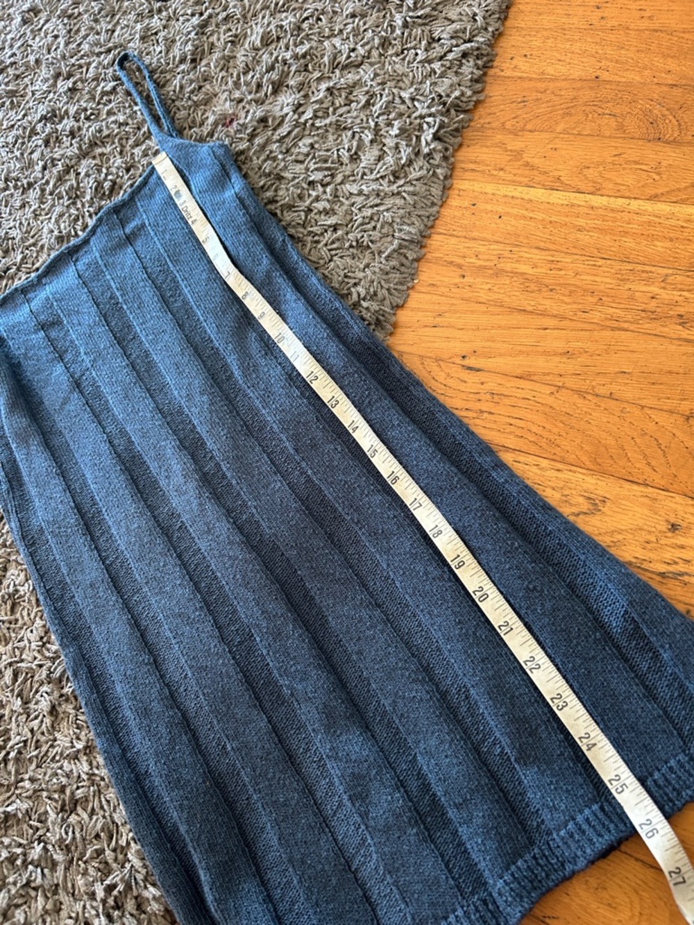 FP BEACH Stellar Ribbed Knit Sleeveless Mini Sweater Dress Blue Small - Picture 6 of 13
